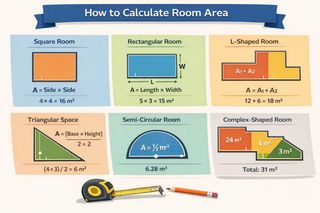 როგორ გამოვთვალოთ ოთახის ფართობი?
